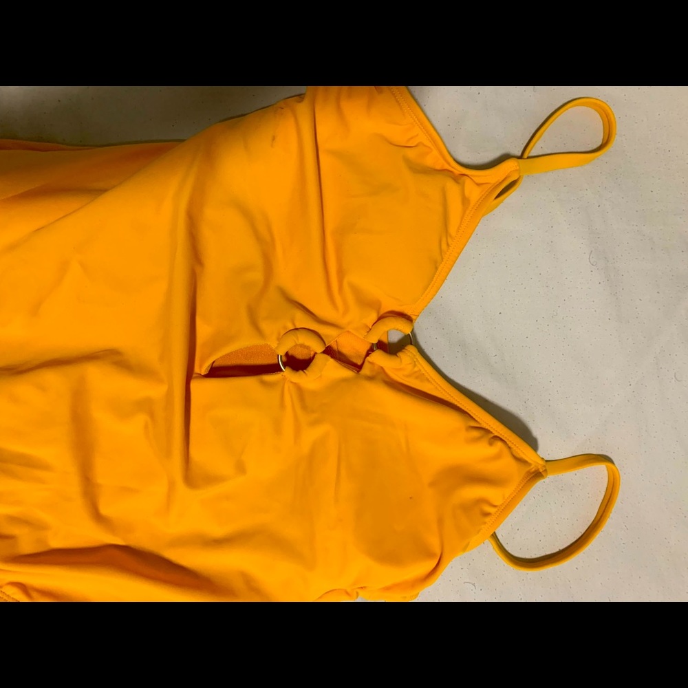 Solid one piece swimsuit